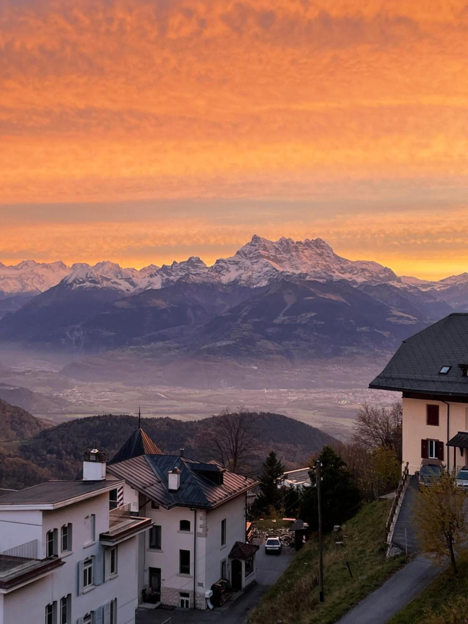 Charmant Appartement Au Vagabond Leysin Exteriér fotografie